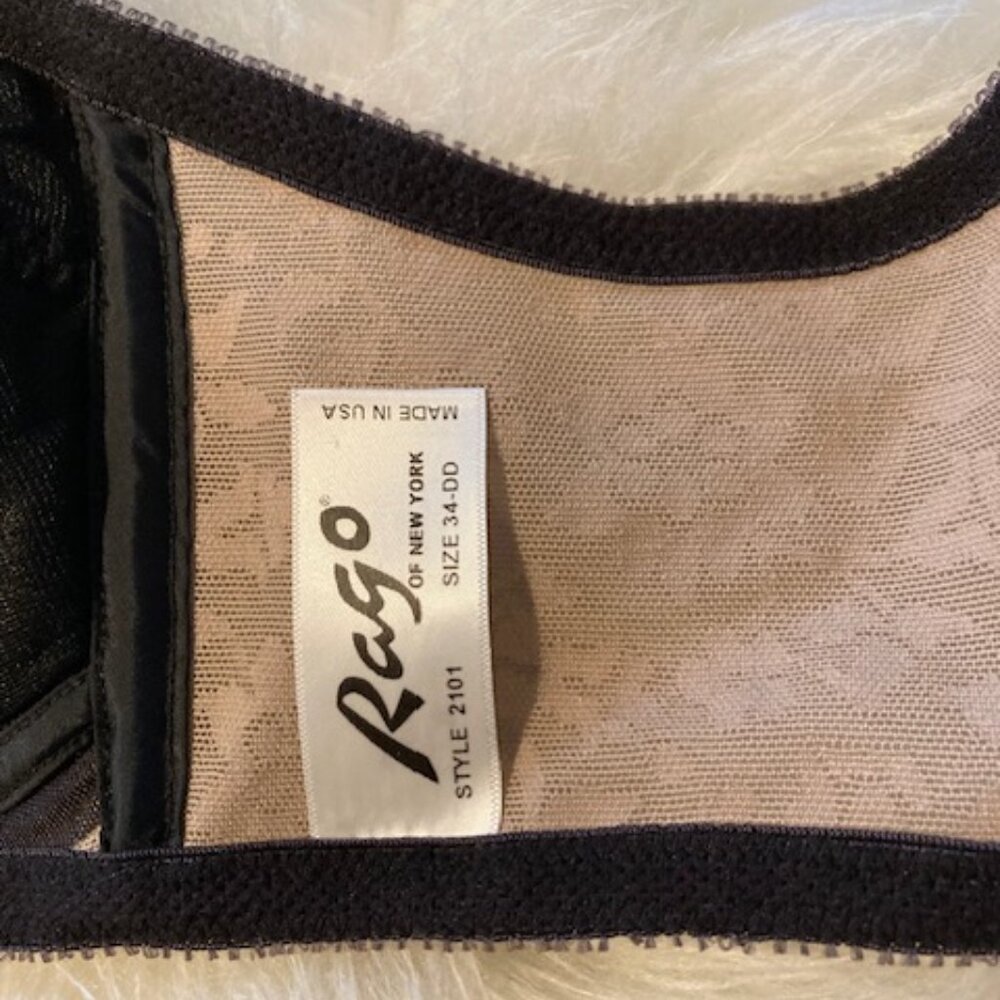 RAGO Women's Rago 2101 Lacette Satin and Lace Wireless Support Bra 34DD - Picture 5 of 9